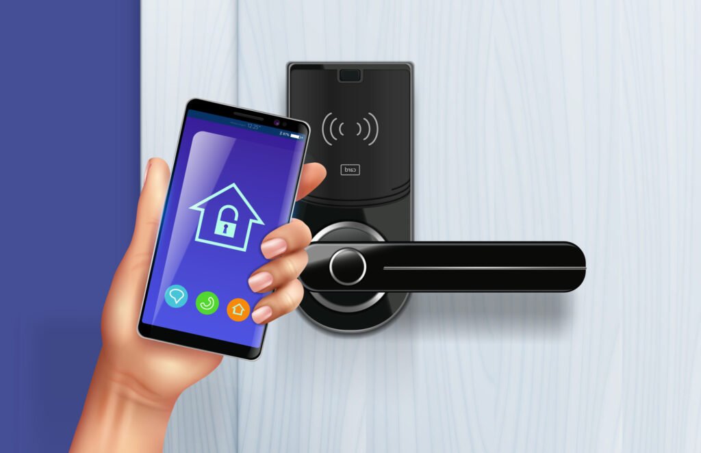 installation serrure connectée via application mobile sécurisée